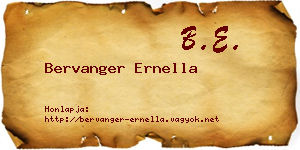 Bervanger Ernella névjegykártya